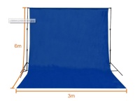 E-IMAGE MB36 blue Фон муслиновый 3х6 м, синий