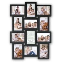 ZEP PI02584 12x10x15 (44,5x58,5) Multiple frame black  пластик (черная) ф/рамка-галерея