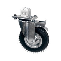 KUPO KC-215A Casters dia/215mm Pneumatic wheel w/adapter plate. Комплект колес