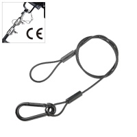 KUPO SW-01-B dia. 3,2mm, 75 cm length safety wire, black Тросик страховочный