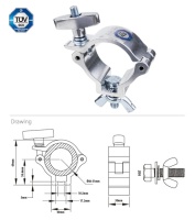 KUPO KCP-901 Burger Coupler. Хомут (M10)  (Ø48-51 ↓75)