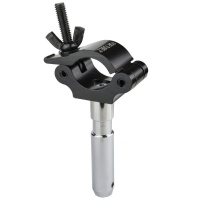 KUPO KCP-834B Half Coupler w/28 mm Spigot, black. Хомут (штифт 9/8")  (Ø48-51↓200)