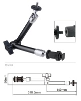 KUPO KCP-102R Vision Arm (10") w/Removable Hot Shoe adapter. Кронштейн 