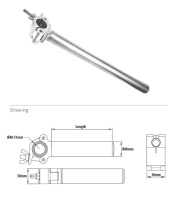 KUPO KCP-802 Arm Coupler w/Tube 500 mm. Хомут с удлинителем (Ø48-51↓40)