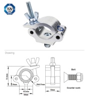 KUPO KCP-831 Half Coupler. Хомут (M10) (Ø48-51↓500)