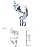 KUPO KCP-839 Handcuff Clamp w/TVMP Adapter. Струбцина (TVMP)