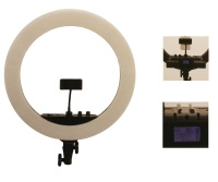 E-IMAGE RL-18 B 18" LED ring light with battery slot and LCD scree Светодиодный осветитель кольцевой
