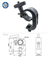 KUPO KCP-838B-T Handcuff Clamp w/T-Handle, black. Струбцина (M12)